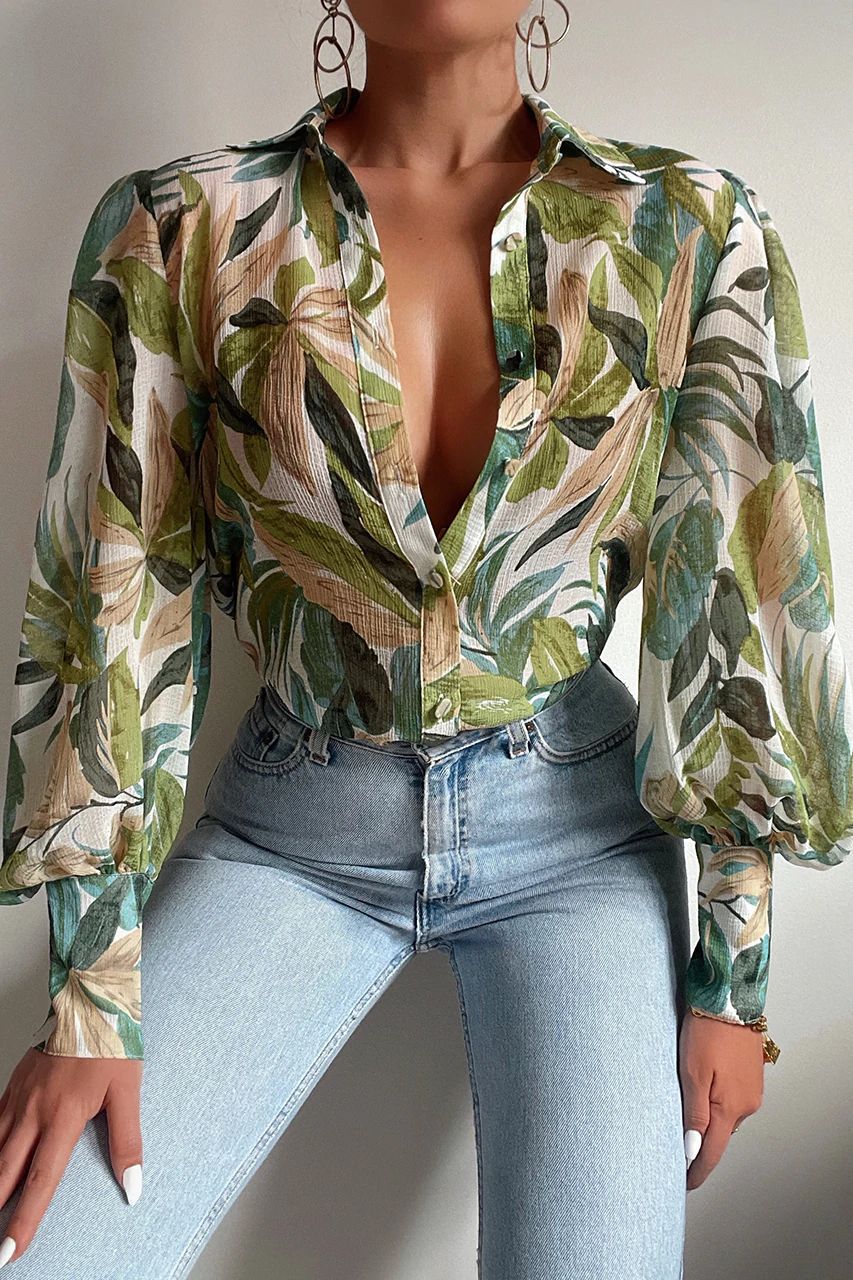 Women Elegant Floral Tops