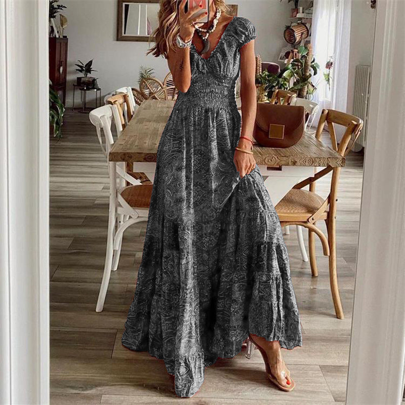 Stop and Stare Paisley Print Maxi Dress