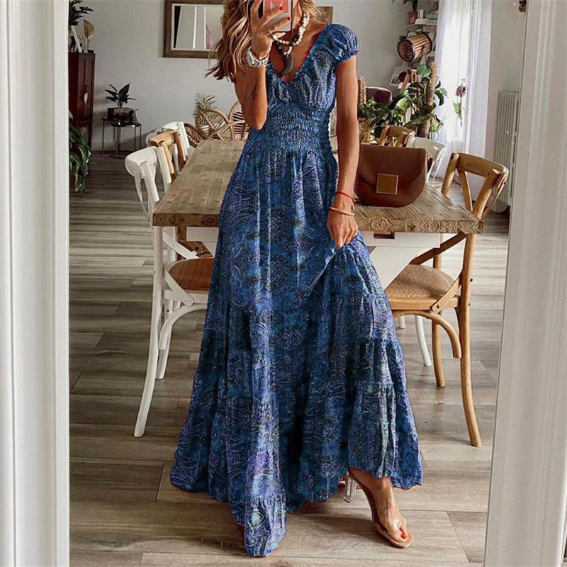 Stop and Stare Paisley Print Maxi Dress