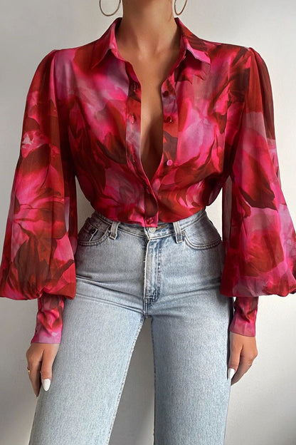 Women Elegant Floral Tops