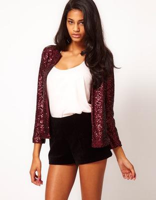 Silver Sequin Bolero Jacket