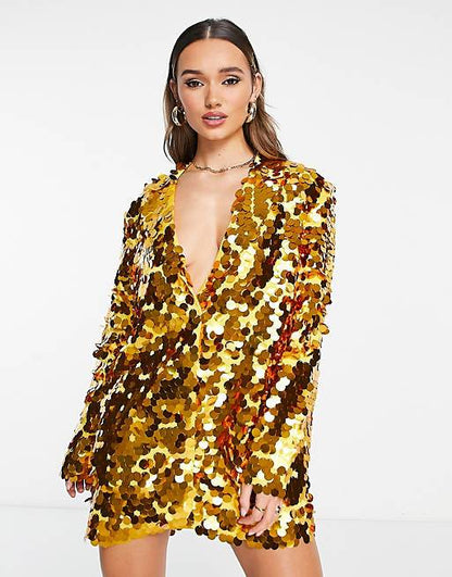 Big Sequin Blazer Dress