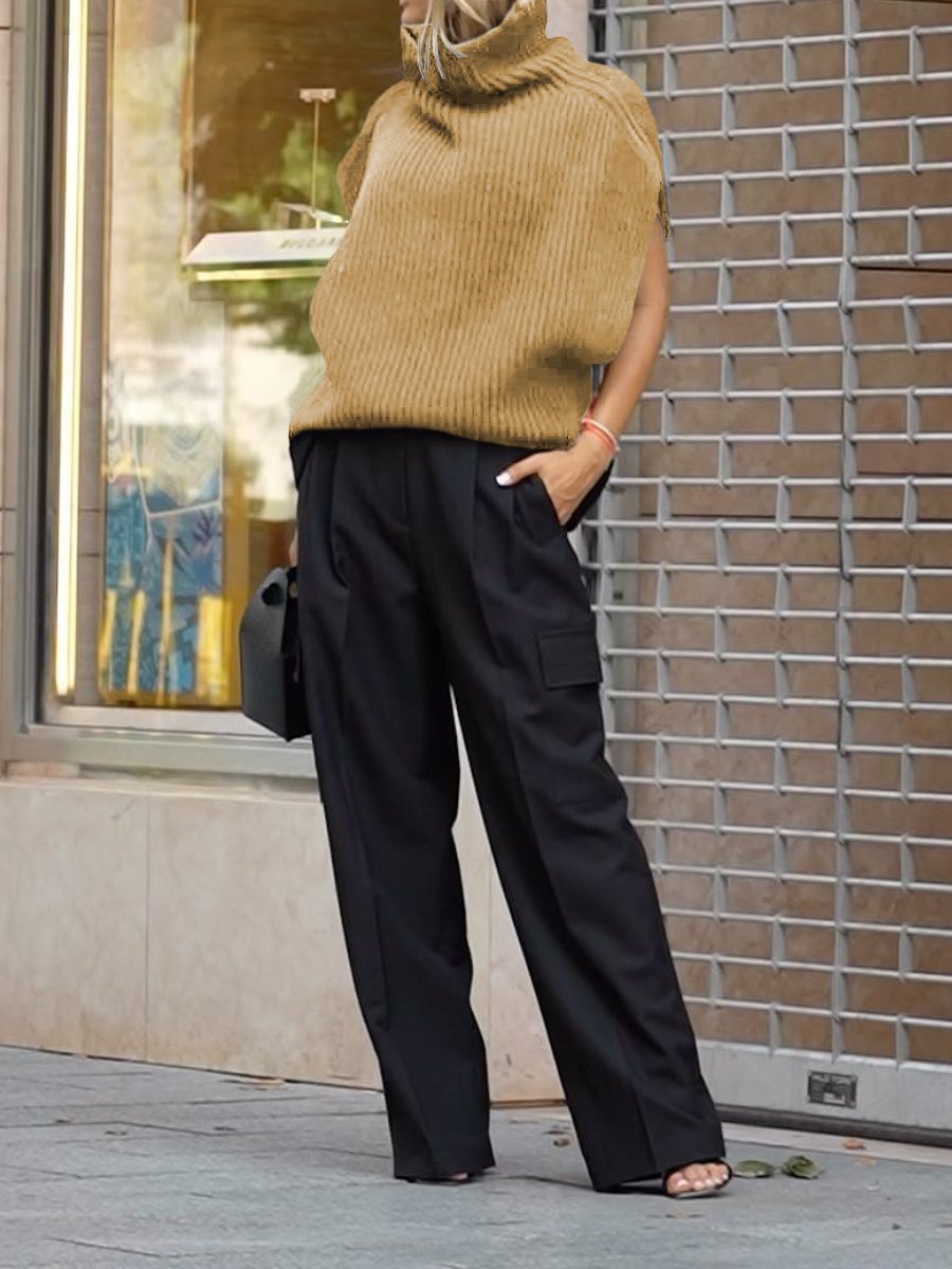Turtleneck Short Sleeve Sweater