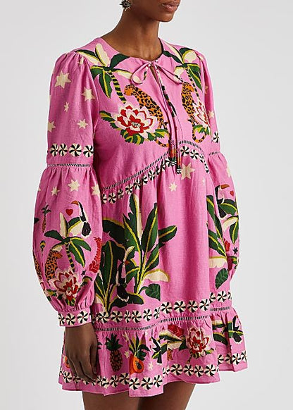 Pink Forest Mini Dress