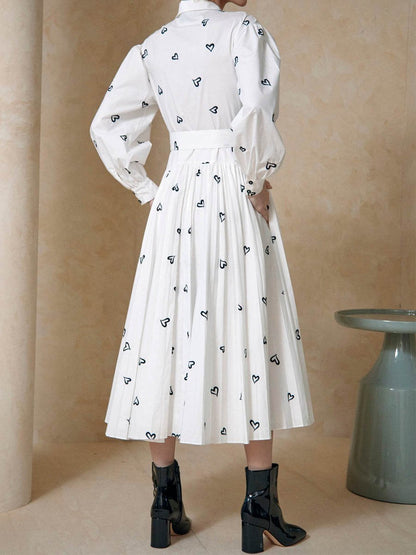 Emboridered Heart Shirtdress