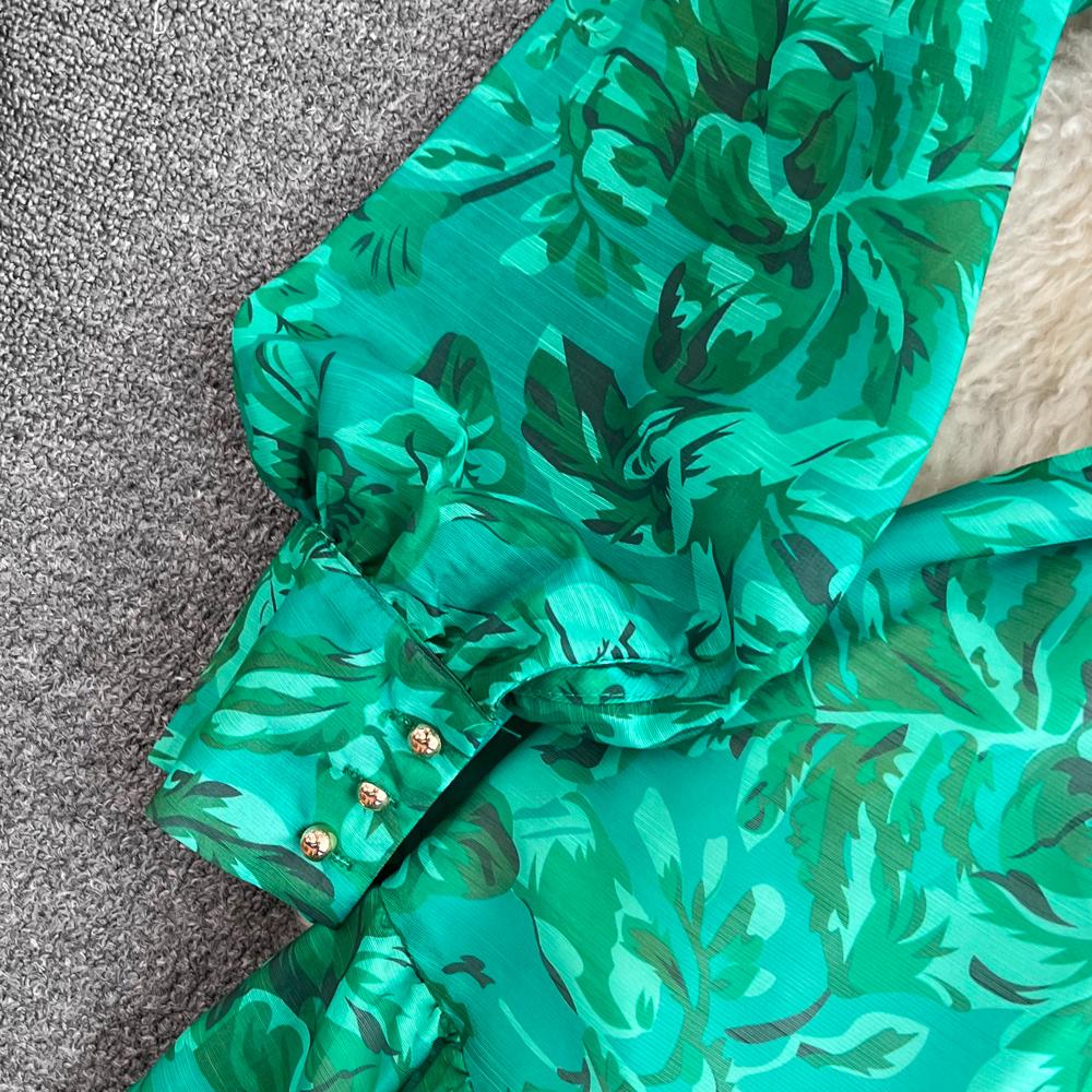 Green Chiffon Vetti Dress