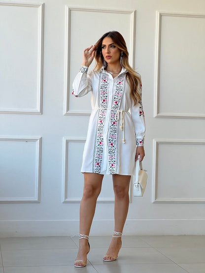 Women's Embroidered Shirt Dress