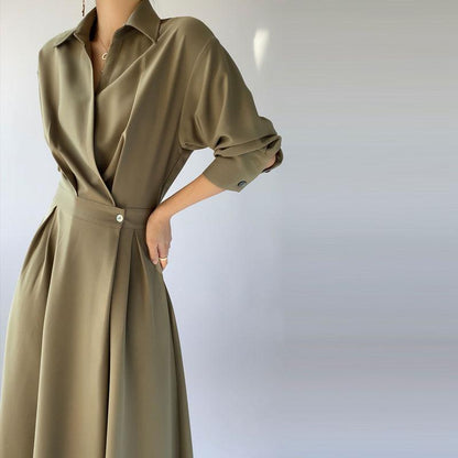 Spring Elegant Casual A-Line Midi Dress