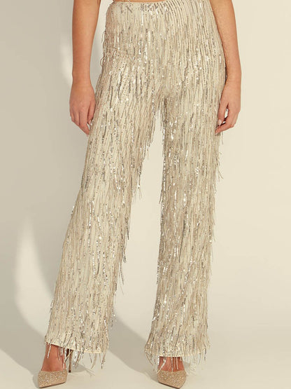 Sequin Fringe Pants