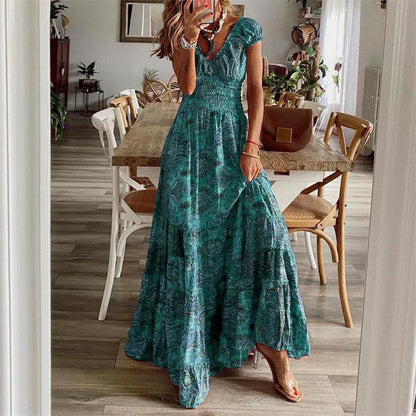Stop and Stare Paisley Print Maxi Dress