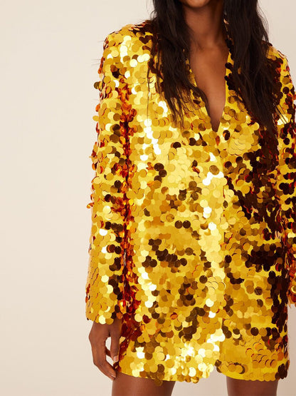 Big Sequin Blazer Dress