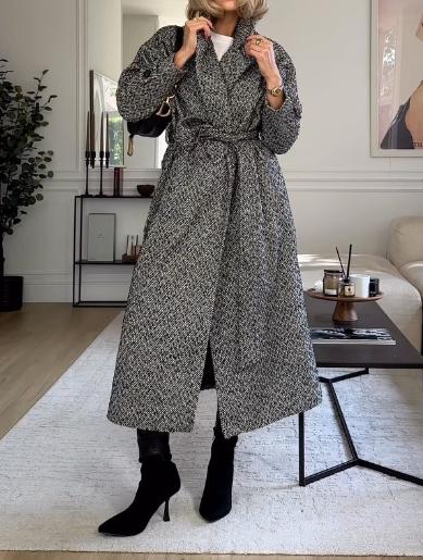 Vintage Tweed Woven Coat Coat