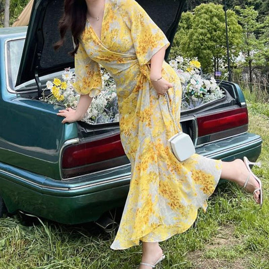 Romantic Yellow floral dress