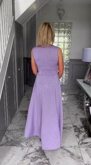 Purple silk dress