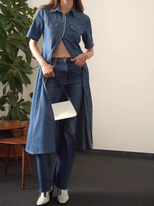 Classic Denim Shirt Dress