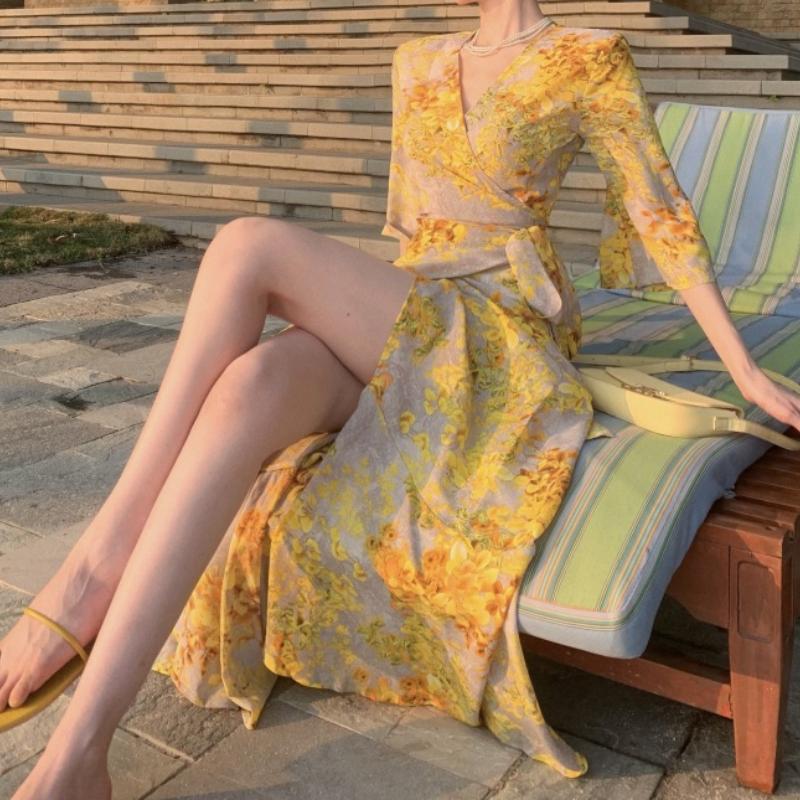 Romantic Yellow floral dress