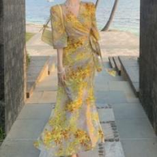 Romantic Yellow floral dress