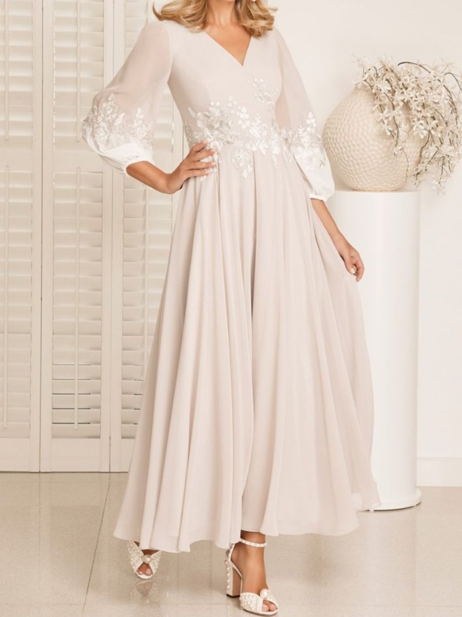 Chiffon Lace Elegant Dress
