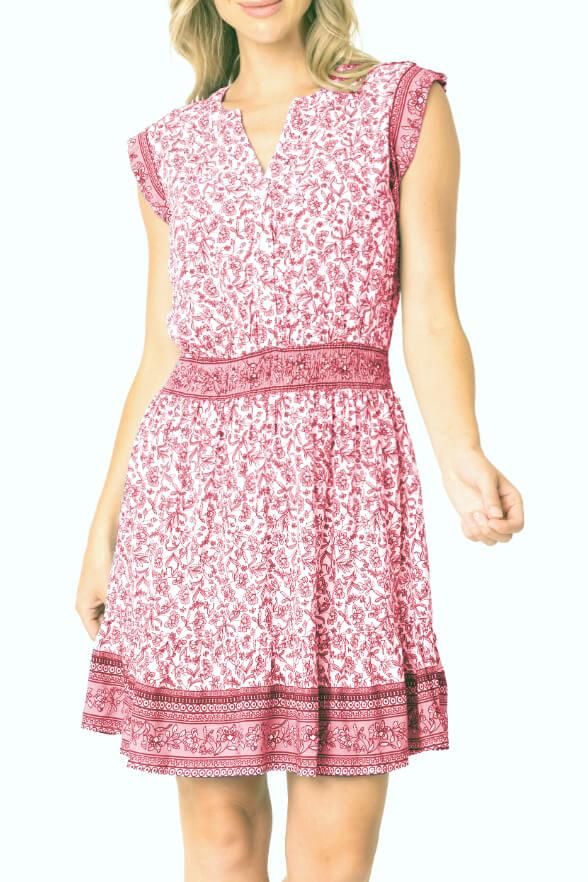 Lindsey Border Dress