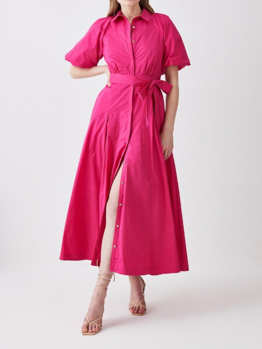 Stunning Casual Midi Shirt Dress