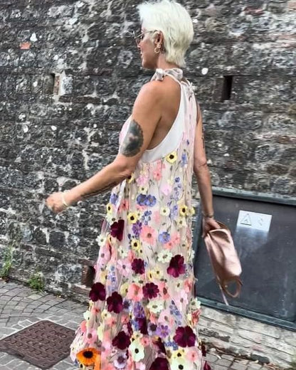 Floral Embroidery Loose Dress