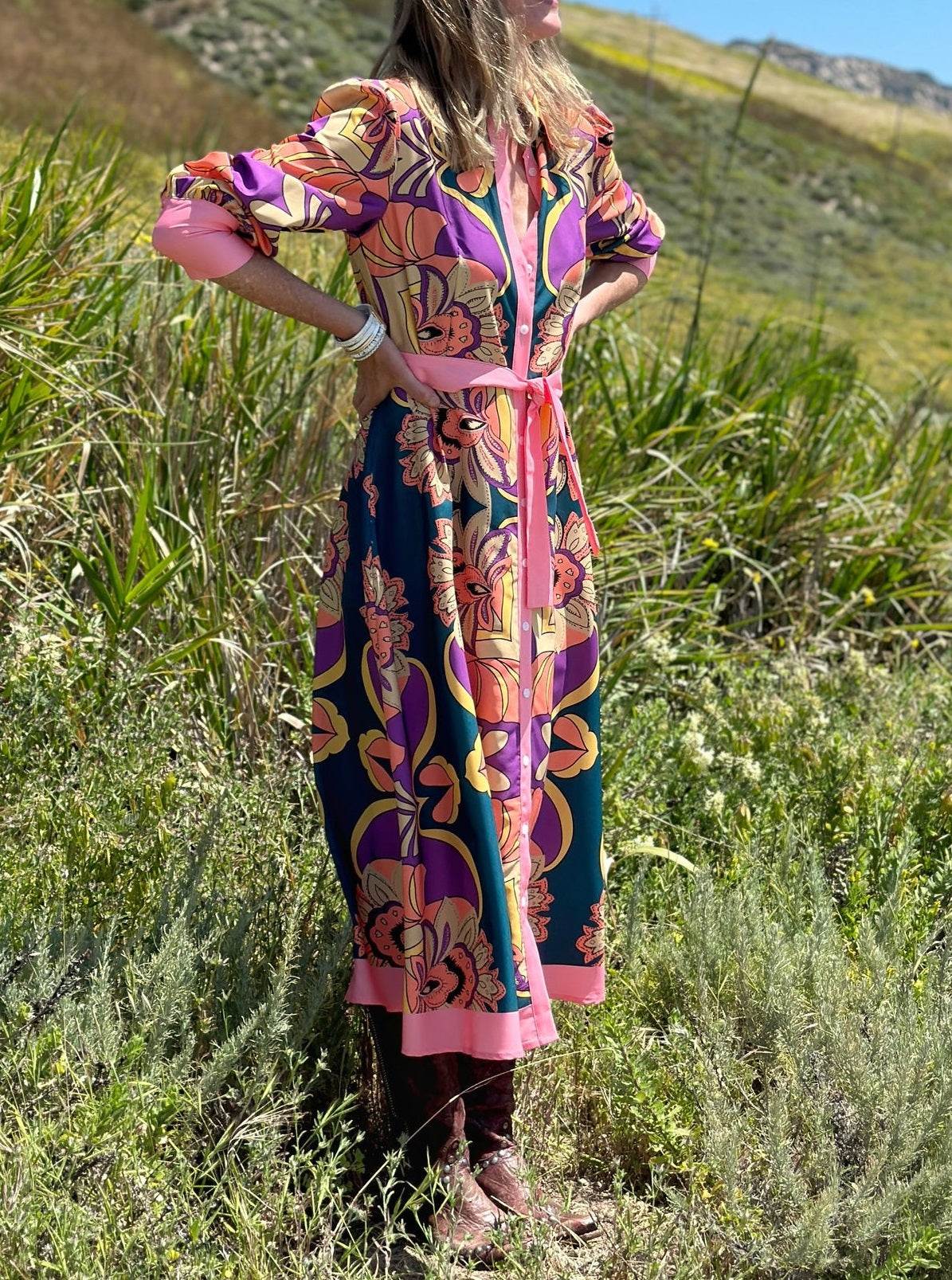 Summer Printed Midi Dress