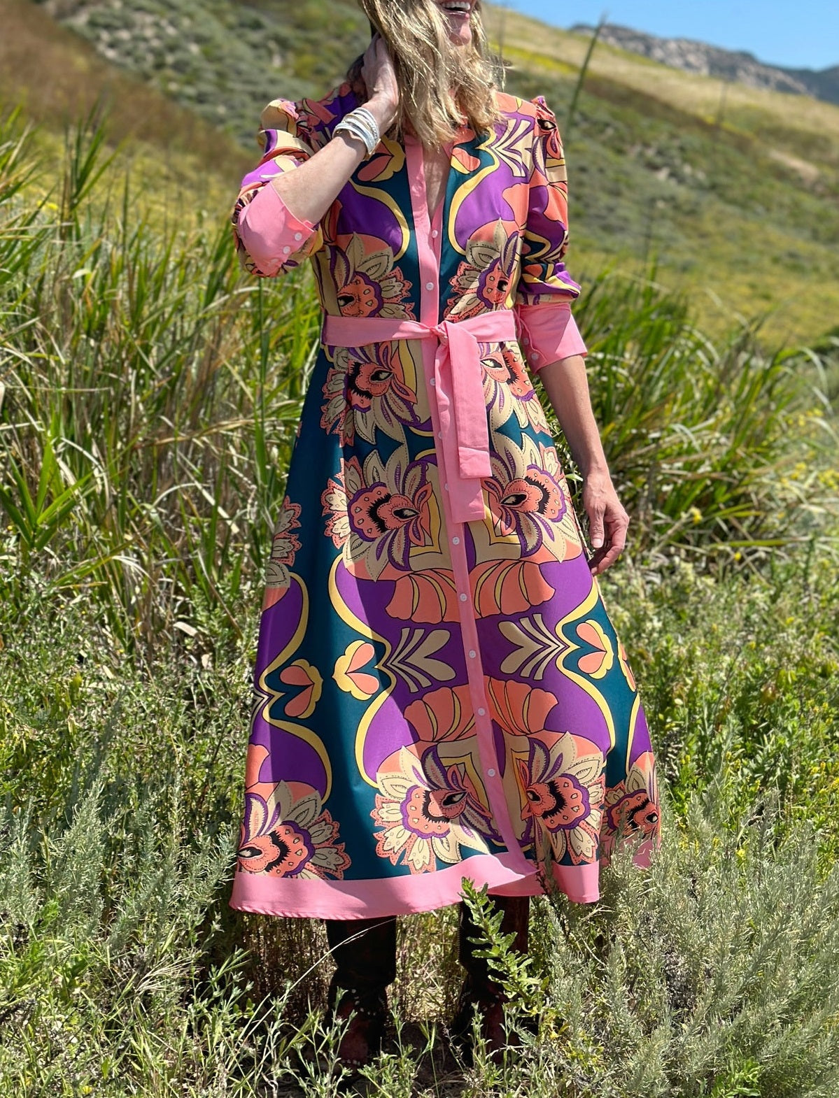 Summer Printed Midi Dress